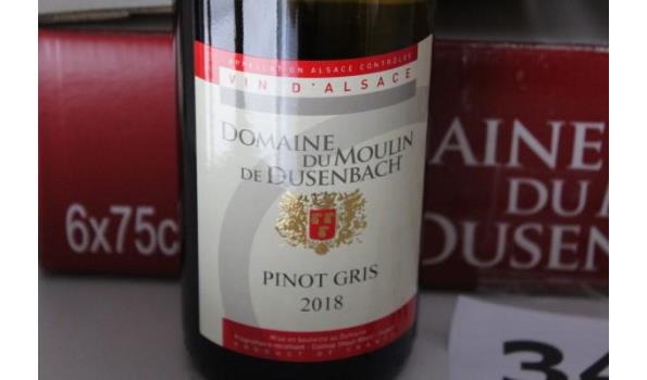 12 flessen à 75cl witte wijn Domaine du Moulin de Dusenbach, Pinot Gris, 2018